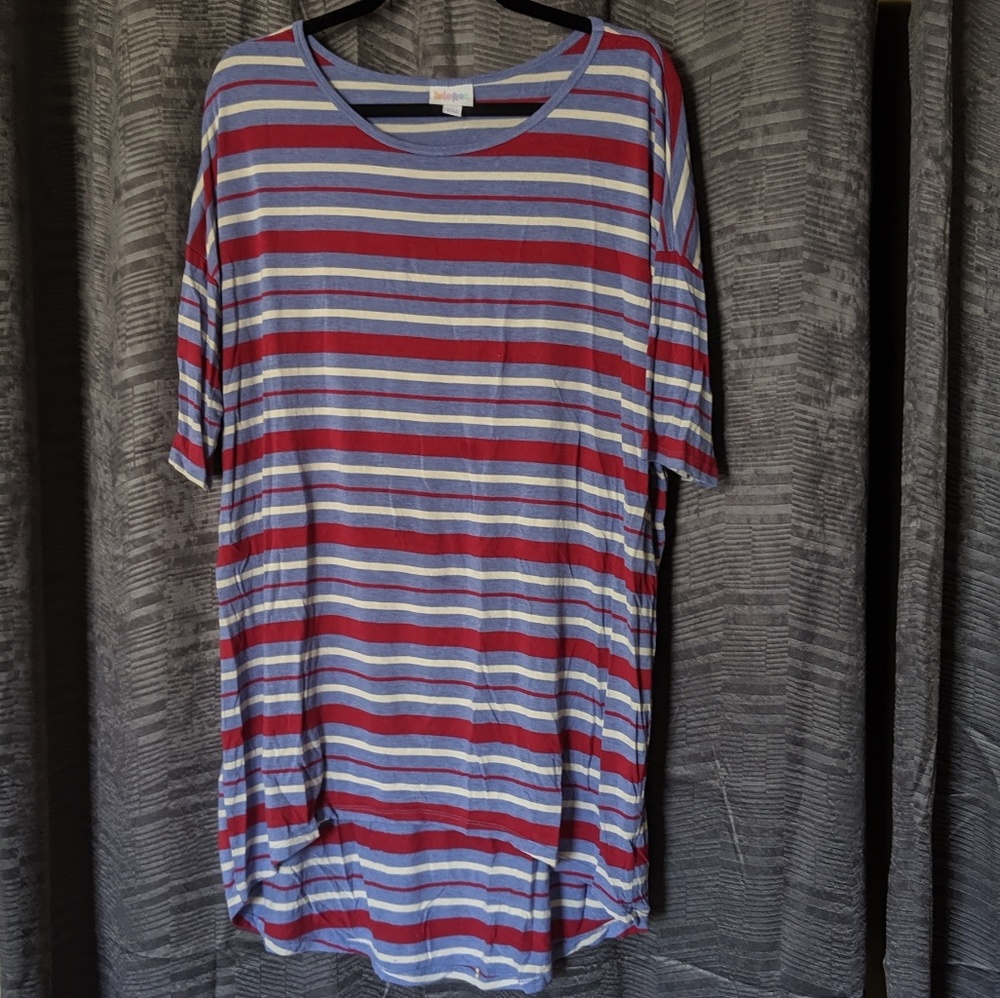Lularoe - L striped hi-low Irma. Fits up to 2x!